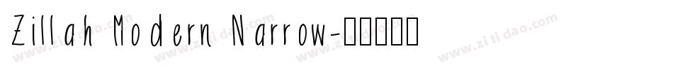 Zillah Modern Narrow字体转换